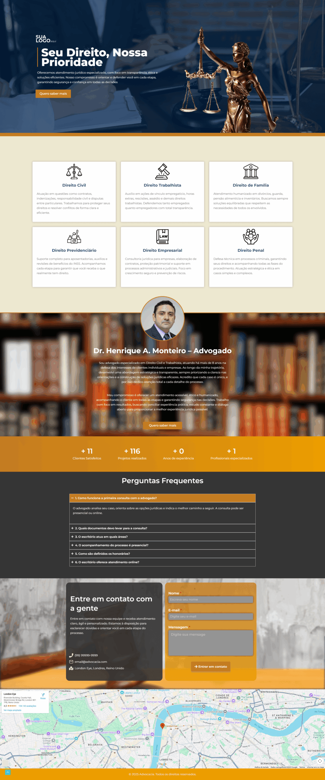 Landing Pages para Advocacia